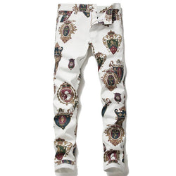 Digital Print Pants Stylish Stretch Skinny Jeans