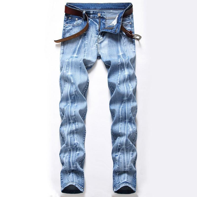 Straight Tube Retro Stretch Jeans