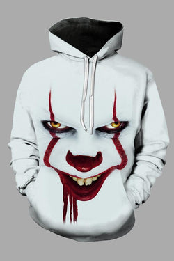 Street 3D Joker Printed Hooded Sweatshirt