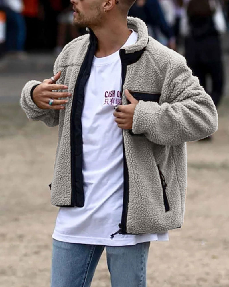 Trendy Sherpa Pocket Jacket