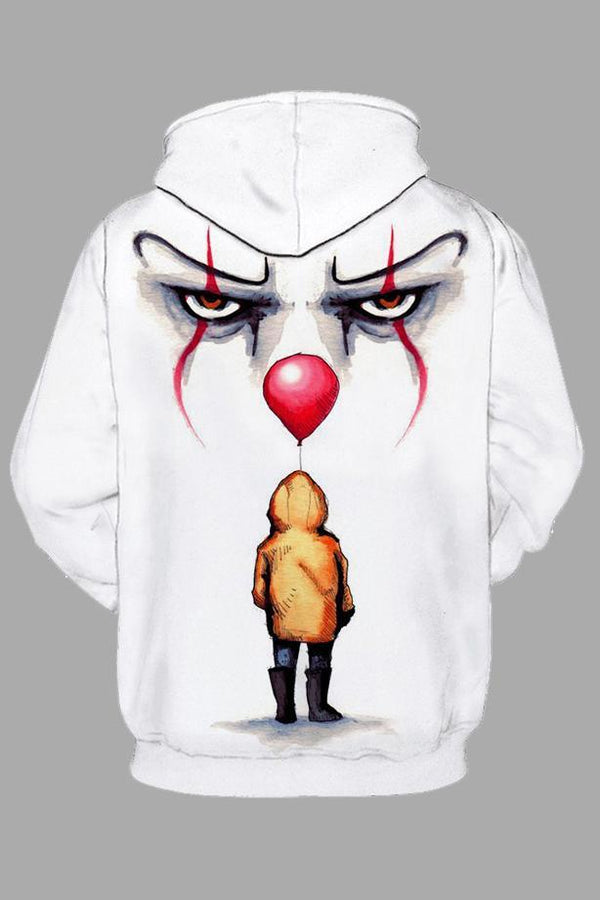 Street 3D Joker Printed Hooded Sweatshirt