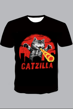 Catzilla Print Short Sleeve T-shirt