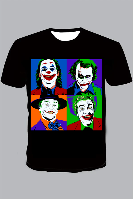 joker Print Short Sleeve T-shirt