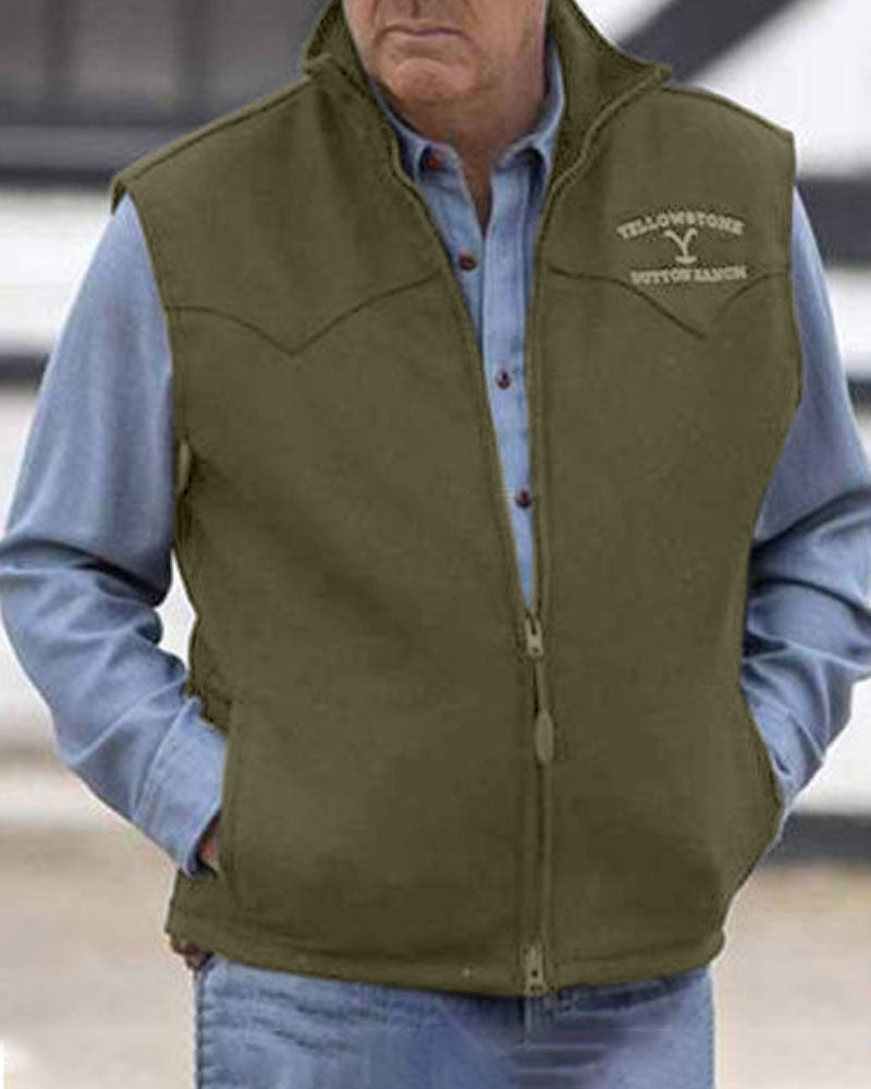 Casual Solid Color Vest Jacket