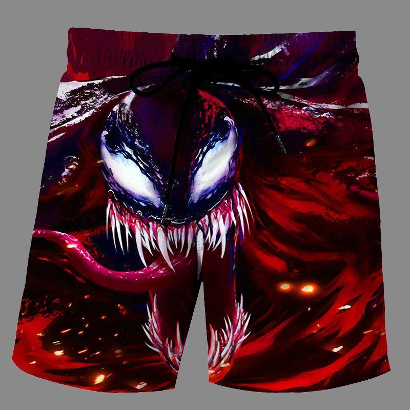 Casual   3D venom Printed Loose Shorts