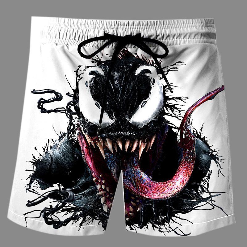 Casual   3D venom Printed Loose Shorts