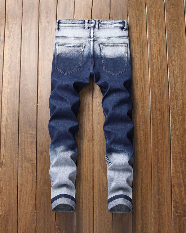 Vintage Gradient Ripped Jeans