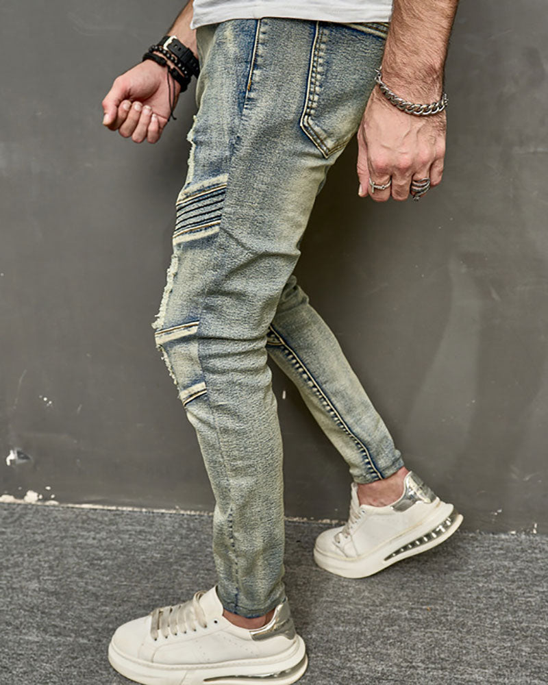 Vintage All-match Washed Ripped Jeans