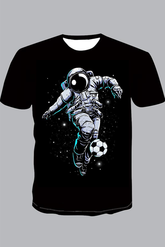 3D Astronaut Short Sleeve T-shirt