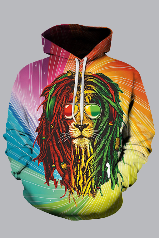 Street 3D printed hooded sweatshirt