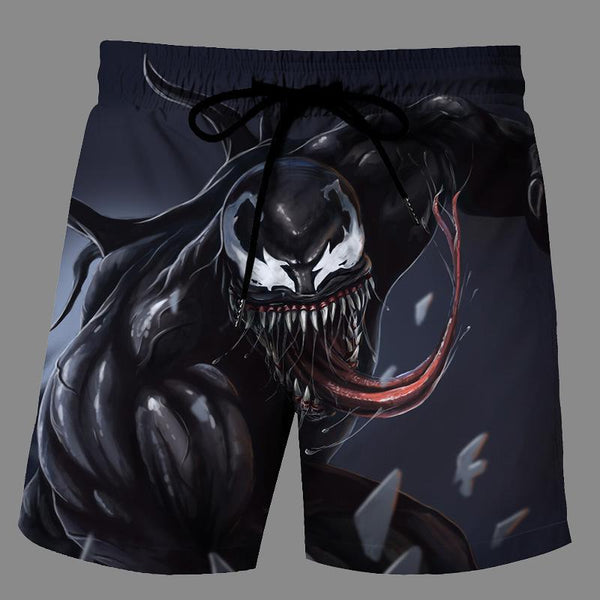 Casual   3D venom Printed Loose Shorts