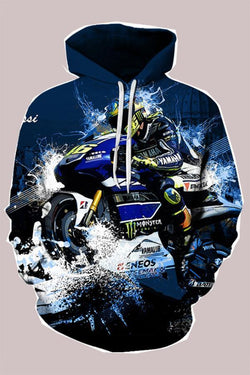 Street 3D Multicolor Digital Printed Hooded Sweatshirt