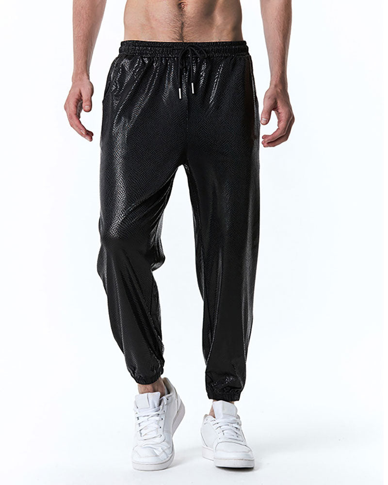 Fashion Bronzing Lace-up Sweatpants