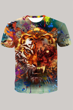 The 3D tiger  Short Sleeve T-shirt