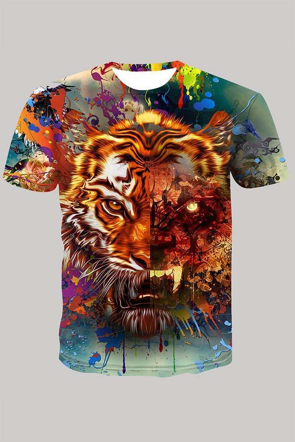 The 3D tiger  Short Sleeve T-shirt