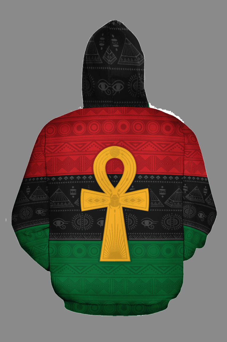 PAN AFRICAN ANKH ALL-OVER HOODIE
