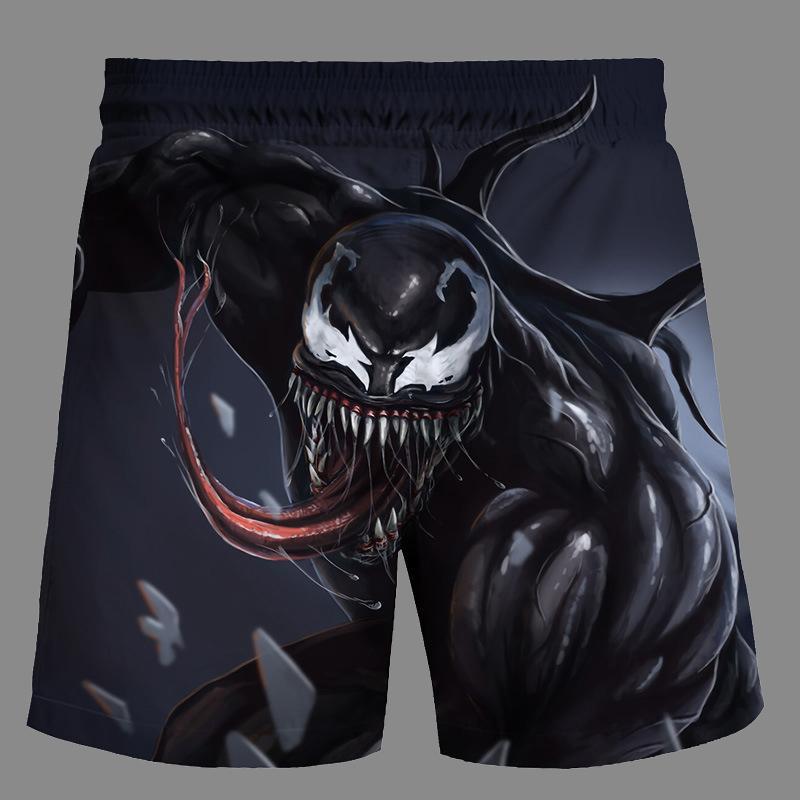 Casual   3D venom Printed Loose Shorts