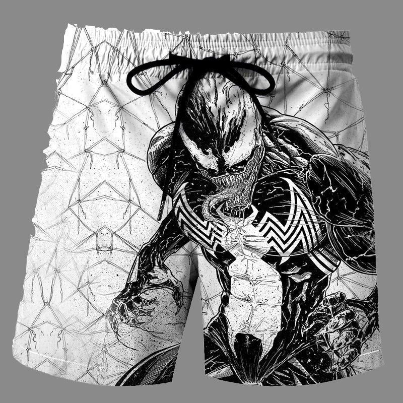 Casual   3D venom Printed Loose Shorts