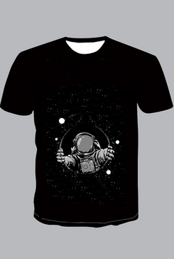 3D Astronaut Short Sleeve T-shirt