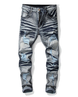 Retro Trendy Ripped Jeans