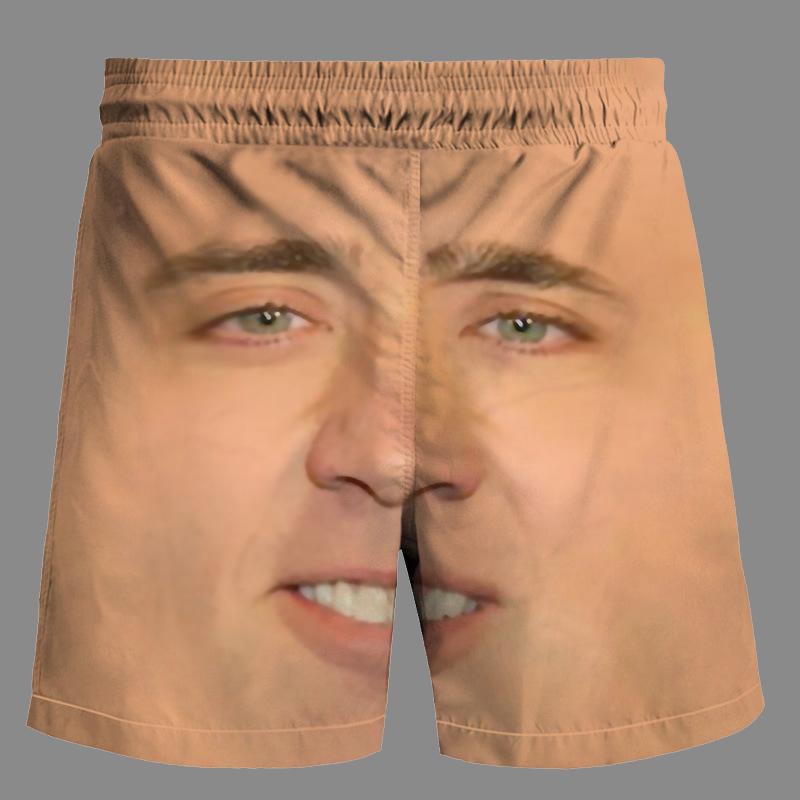 Casual   3D celebrity Printed Loose Shorts