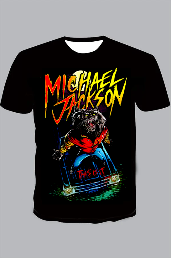 MICHEAL JACKSON Print Short Sleeve T-shirt