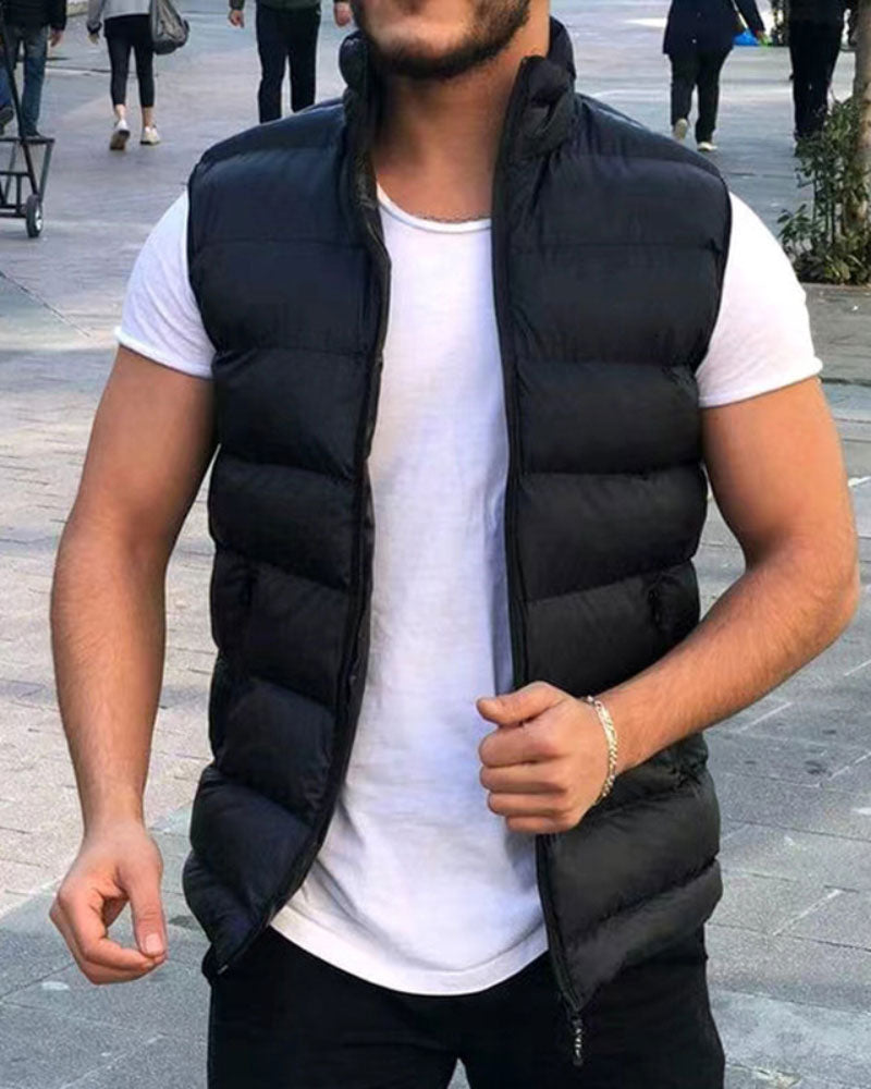 Casual Solid Color Down Vest