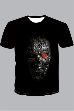 The 3D Skeleton  print  Short Sleeve T-shirt