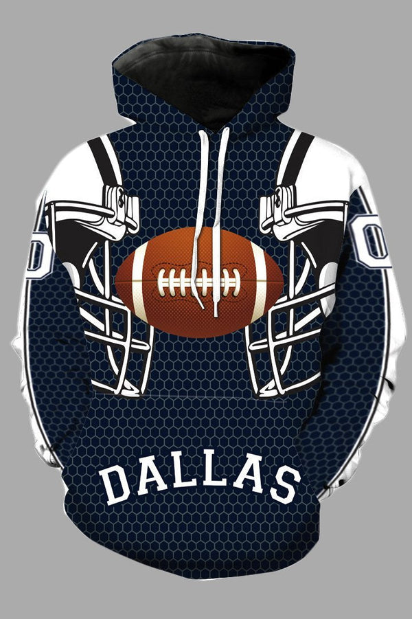 Street 3D Dallas Cowboys Digital Printed Hooded Sweatshirt