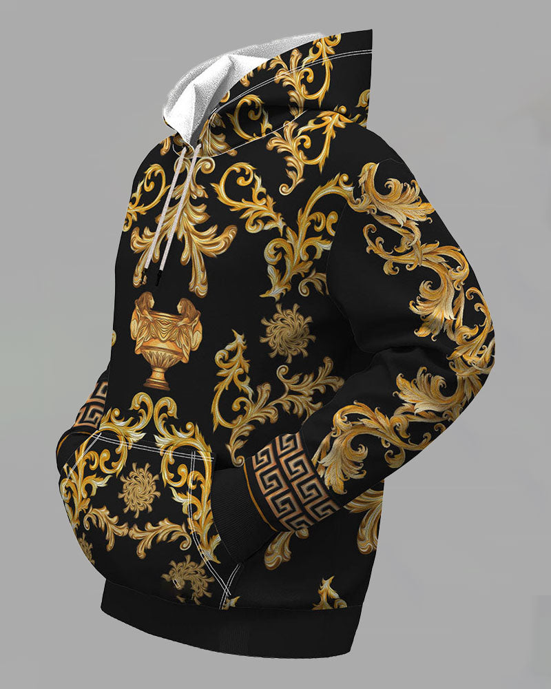 3D Street Hip-hop Print Hoodie