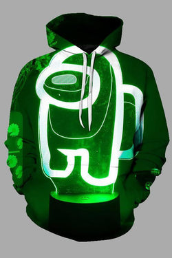 3D among us Printed Hooded  Sweatshirt