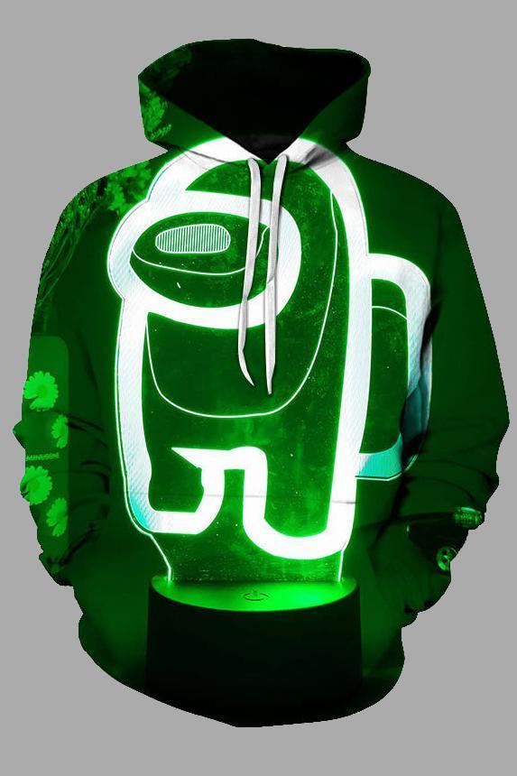 3D among us Printed Hooded  Sweatshirt