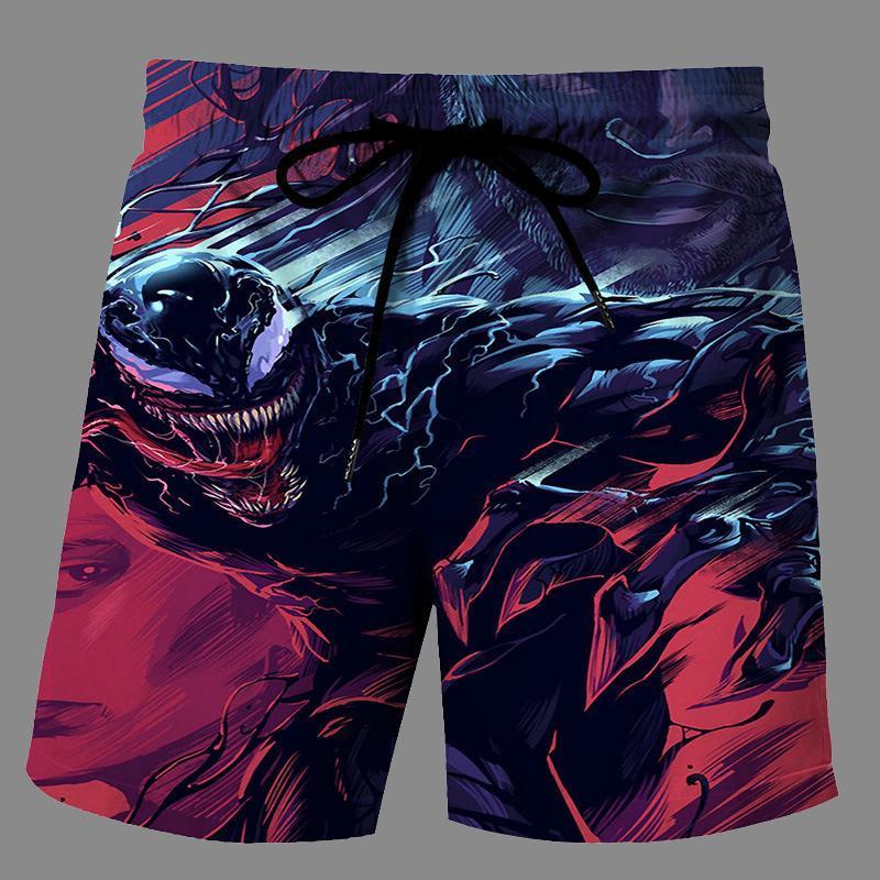 Casual   3D venom Printed Loose Shorts