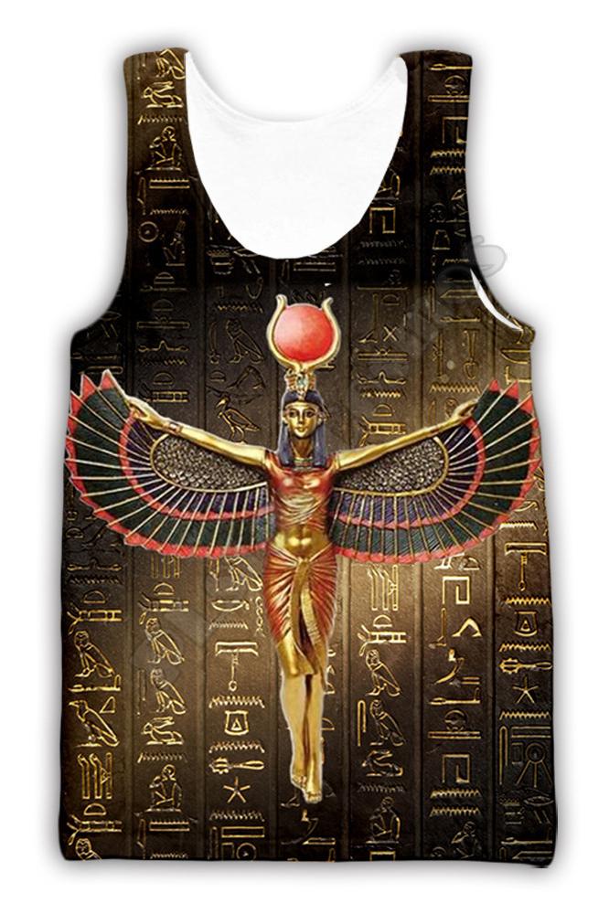 3D Ancient Egyptian Pharaoh Printed Sleeveless Tank Top