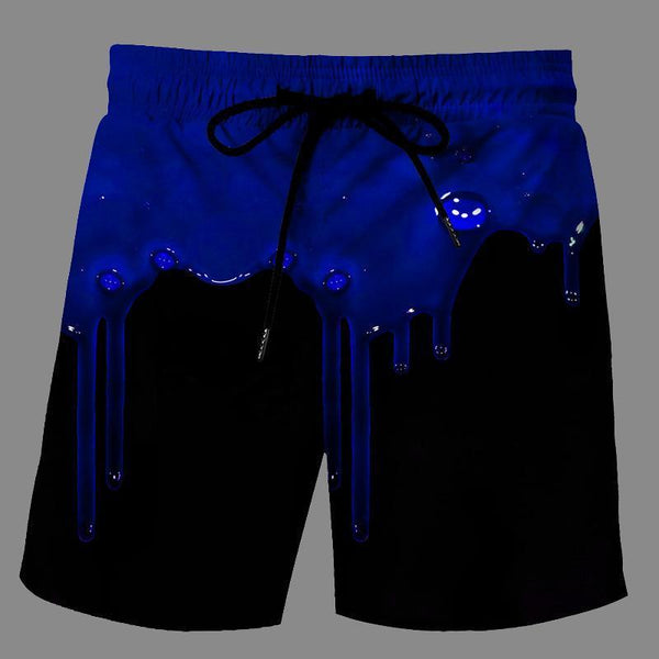 Casual   3D  Water droplets Printed Loose Shorts