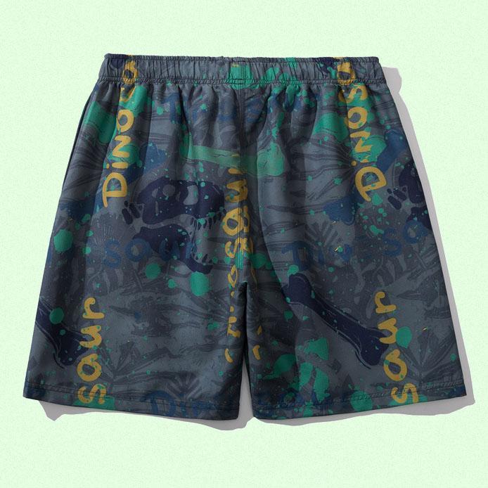 Casual 3D Tie dye Letter Printed Oversize Shorts