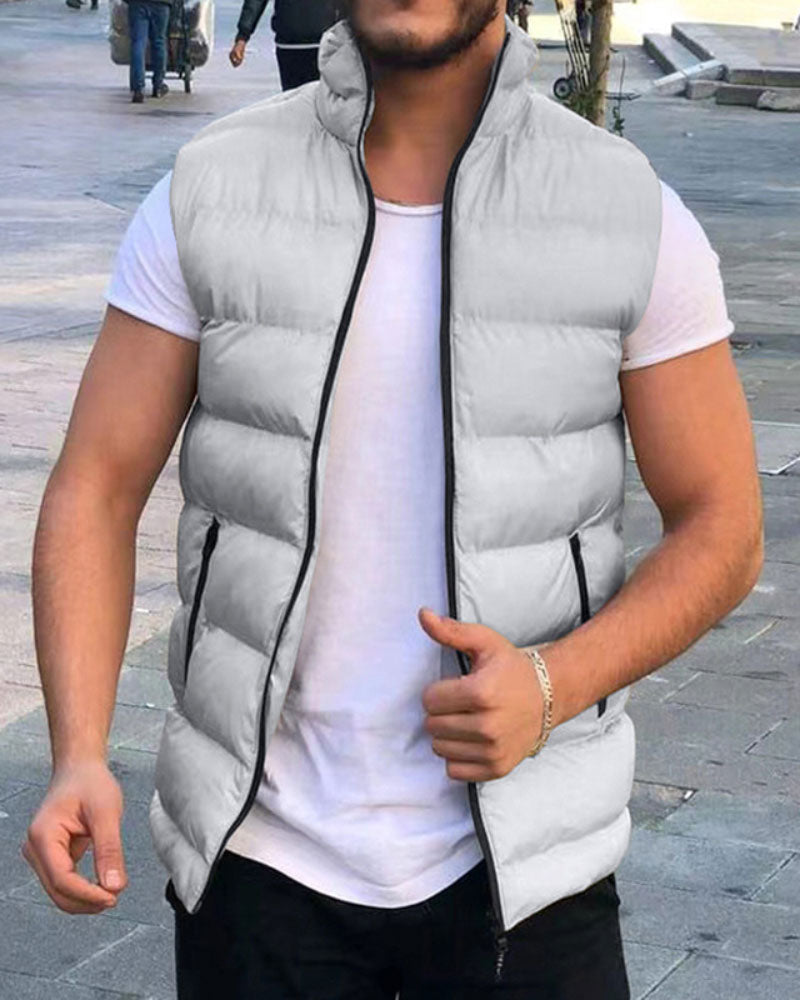 Casual Solid Color Down Vest