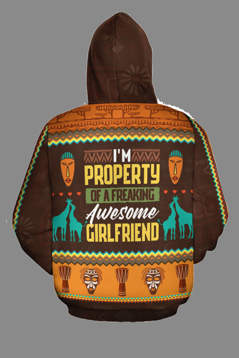 PROPERTY OF A FREAKING AWESOME GIRLFRIEND 2 ALL-OVER HOODIE