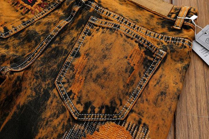 Gradient Vintage Personalized Hole Jeans