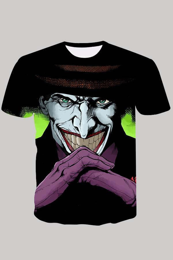 The 3D joker print Short Sleeve T-shirt