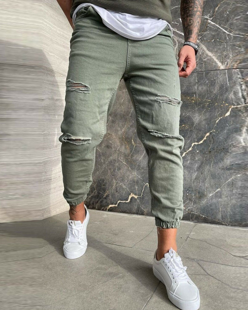 Fashion Hole Ripped Jeans