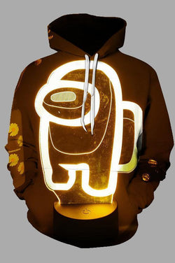 3D among us Printed Hooded  Sweatshirt