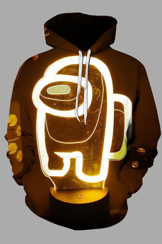 3D among us Printed Hooded  Sweatshirt