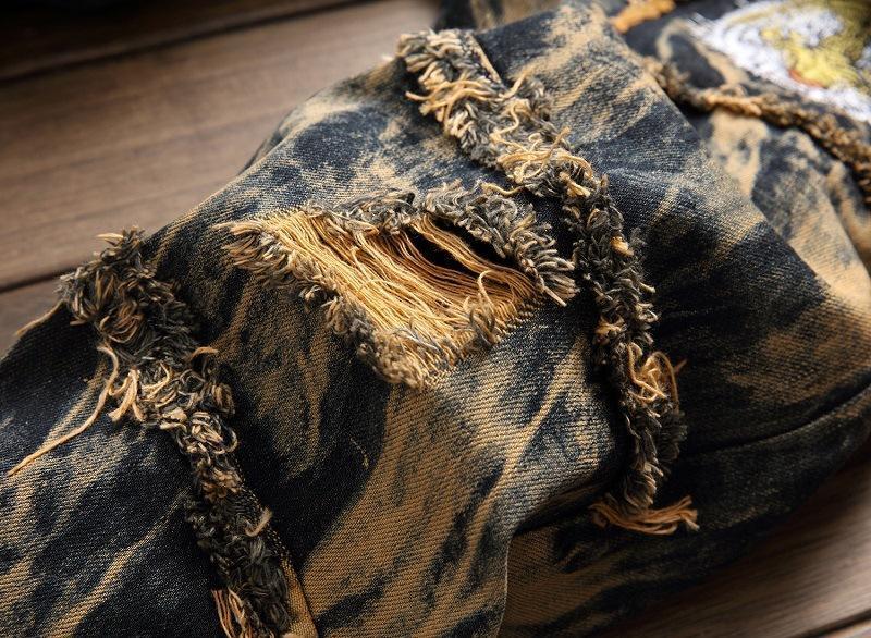 Make old ripped jeans