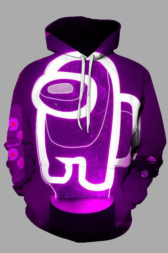 3D among us Printed Hooded  Sweatshirt