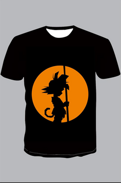 The 3D   goku print  Short Sleeve T-shirt