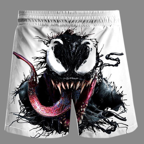 Casual   3D venom Printed Loose Shorts