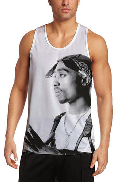 3D Hiphop Printed Sleeveless Tank Top