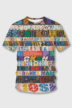 Street Letter Print Patchwork Multicolor Boy T-shirt