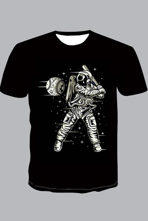 3D Astronaut Short Sleeve T-shirt